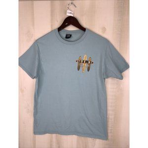 Pounce Inlet Lighthouse Pale Muted BlueCotton Graphic T Shirt Adult Med-11871